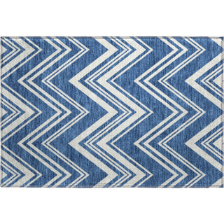 Dalyn The Reserve TR17 Blue Machine Washable Area Rug Scatter Main Image