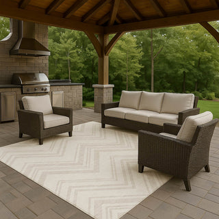 Dalyn The Reserve TR17 Ivory Machine Washable Area Rug Outdoor Lifestyle Image Feature