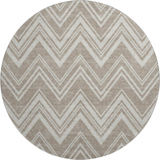 Dalyn The Reserve TR17 Khaki Machine Washable Area Rug Round Main Image