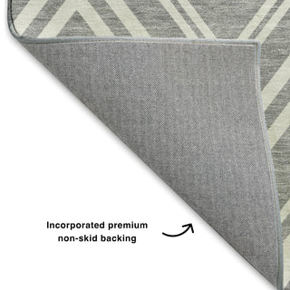 Dalyn The Reserve TR17 Pewter Machine Washable Area Rug Backing Image