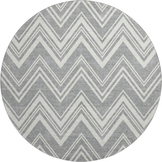 Dalyn The Reserve TR17 Pewter Machine Washable Area Rug Round Main Image