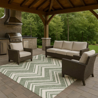 Dalyn The Reserve TR17 Sage Machine Washable Area Rug Outdoor Lifestyle Image Feature