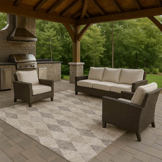 Dalyn The Reserve TR2 Beige Machine Washable Area Rug Outdoor Lifestyle Image Feature