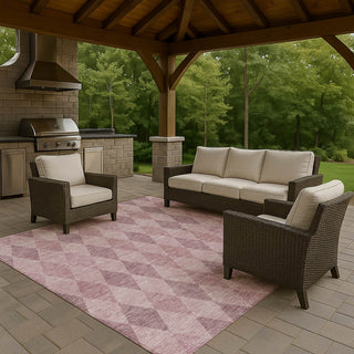 Dalyn The Reserve TR2 Blush Machine Washable Area Rug Outdoor Lifestyle Image Feature