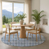Dalyn The Reserve TR2 Denim Machine Washable Area Rug Round Lifestyle Image Feature