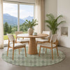 Dalyn The Reserve TR2 Fern Machine Washable Area Rug Round Lifestyle Image Feature