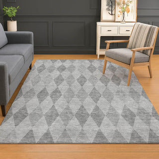 Dalyn The Reserve TR2 Gray Machine Washable Area Rug Lifestyle Image Feature