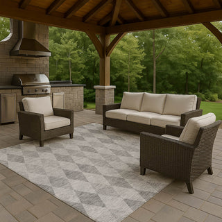 Dalyn The Reserve TR2 Gray Machine Washable Area Rug Outdoor Lifestyle Image Feature