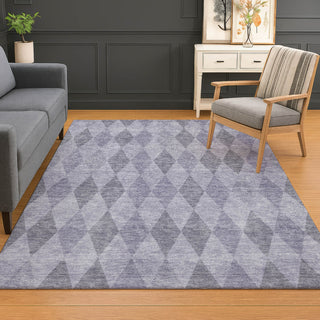 Dalyn The Reserve TR2 Lavender Machine Washable Area Rug Lifestyle Image Feature