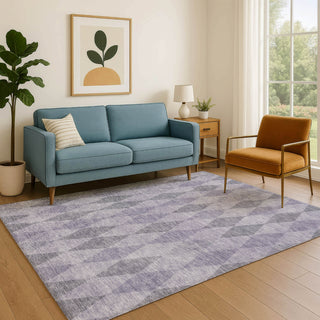 Dalyn The Reserve TR2 Lavender Machine Washable Area Rug Lifestyle Image Feature
