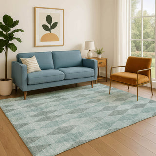 Dalyn The Reserve TR2 Teal Machine Washable Area Rug Lifestyle Image Feature