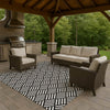 Dalyn The Reserve TR3 Black Machine Washable Area Rug Outdoor Lifestyle Image Feature
