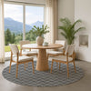 Dalyn The Reserve TR3 Black Machine Washable Area Rug Round Lifestyle Image Feature