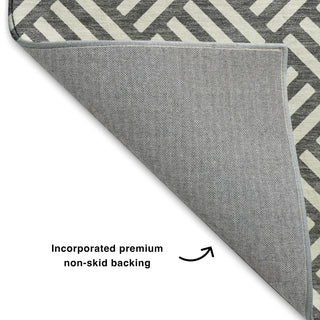 Dalyn The Reserve TR3 Charcoal Machine Washable Area Rug Backing Image