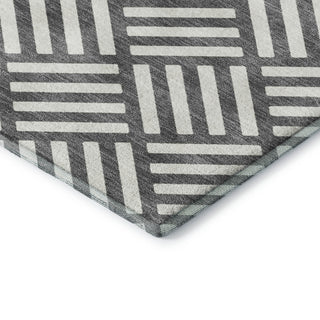 Dalyn The Reserve TR3 Charcoal Machine Washable Area Rug Corner Image