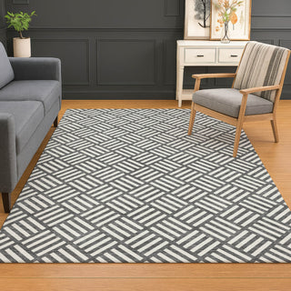 Dalyn The Reserve TR3 Charcoal Machine Washable Area Rug Lifestyle Image Feature