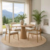 Dalyn The Reserve TR3 Copper Machine Washable Area Rug Round Lifestyle Image Feature