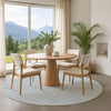 Dalyn The Reserve TR3 Denim Machine Washable Area Rug Round Lifestyle Image Feature