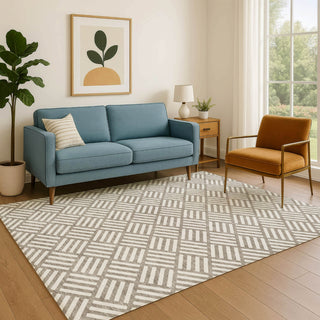 Dalyn The Reserve TR3 Taupe Machine Washable Area Rug Lifestyle Image Feature