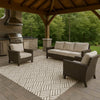 Dalyn The Reserve TR3 Taupe Machine Washable Area Rug Outdoor Lifestyle Image Feature