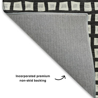 Dalyn The Reserve TR4 Black Machine Washable Area Rug Backing Image