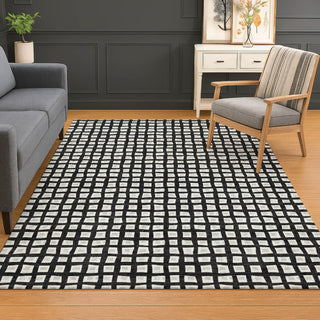 Dalyn The Reserve TR4 Black Machine Washable Area Rug Lifestyle Image Feature