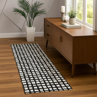 Dalyn The Reserve TR4 Black Machine Washable Area Rug Runner Lifestyle Image Feature