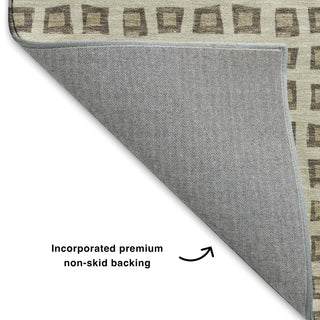 Dalyn The Reserve TR4 Brown Machine Washable Area Rug Backing Image