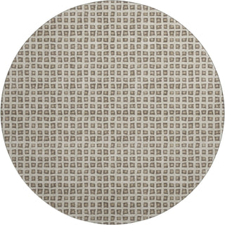 Dalyn The Reserve TR4 Brown Machine Washable Area Rug Round Main Image