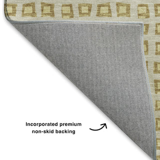 Dalyn The Reserve TR4 Gold Machine Washable Area Rug Backing Image