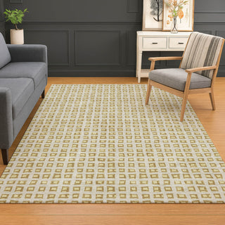 Dalyn The Reserve TR4 Gold Machine Washable Area Rug Lifestyle Image Feature