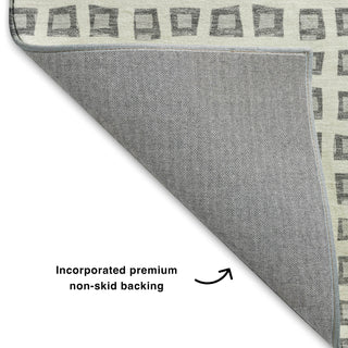 Dalyn The Reserve TR4 Gray Machine Washable Area Rug Backing Image