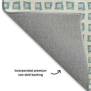 Dalyn The Reserve TR4 Teal Machine Washable Area Rug Backing Image