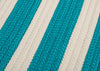 Colonial Mills Stripe It TR49 Turquoise Area Rug Closeup Image