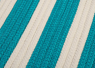 Colonial Mills Stripe It TR49 Turquoise Area Rug Closeup Image