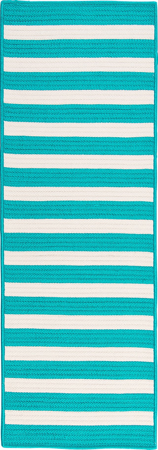 Colonial Mills Stripe It TR49 Turquoise Area Rug Runner Main Image