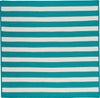 Colonial Mills Stripe It TR49 Turquoise Area Rug Square MAin Image