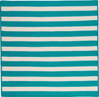 Colonial Mills Stripe It TR49 Turquoise Area Rug Square MAin Image