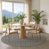 Dalyn The Reserve TR5 Black Machine Washable Area Rug Round Lifestyle Image Feature