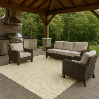 Dalyn The Reserve TR5 Wheat Machine Washable Area Rug Outdoor Lifestyle Image Feature