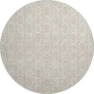 Dalyn The Reserve TR6 Beige Machine Washable Area Rug Round Main Image
