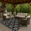 Dalyn The Reserve TR6 Black Machine Washable Area Rug Outdoor Lifestyle Image Feature