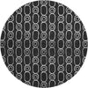 Dalyn The Reserve TR6 Black Machine Washable Area Rug Round Main Image