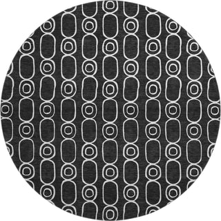 Dalyn The Reserve TR6 Black Machine Washable Area Rug Round Main Image