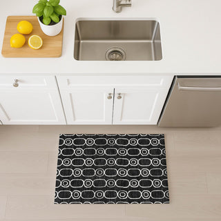 Dalyn The Reserve TR6 Black Machine Washable Area Rug Scatter Lifestyle Image Feature