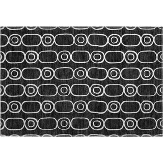 Dalyn The Reserve TR6 Black Machine Washable Area Rug Scatter Main Image