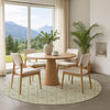 Dalyn The Reserve TR6 Celery Machine Washable Area Rug Round Lifestyle Image Feature