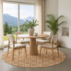 Dalyn The Reserve TR6 Copper Machine Washable Area Rug Round Lifestyle Image Feature