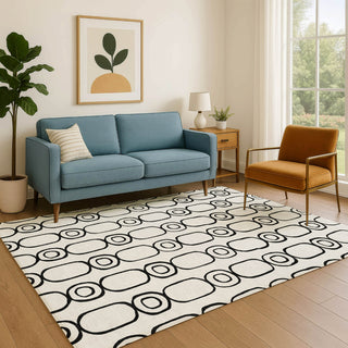Dalyn The Reserve TR6 Ivory Machine Washable Area Rug Lifestyle Image Feature