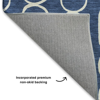 Dalyn The Reserve TR6 Navy Machine Washable Area Rug Backing Image